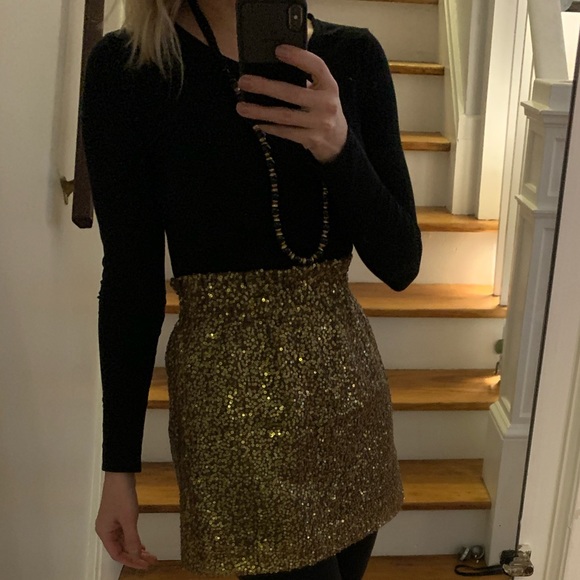 J. Crew gold sequin skirt - Picture 9 of 9